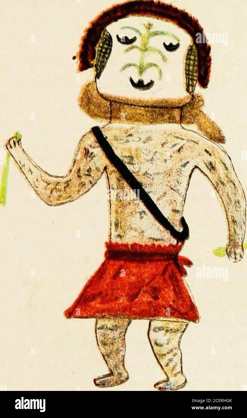. Hopi Katcinas disegnato da artisti nativi. TACAB (TENEBIDJI).. TACAE TACAB iVEBITCAh Lie J Foto Stock