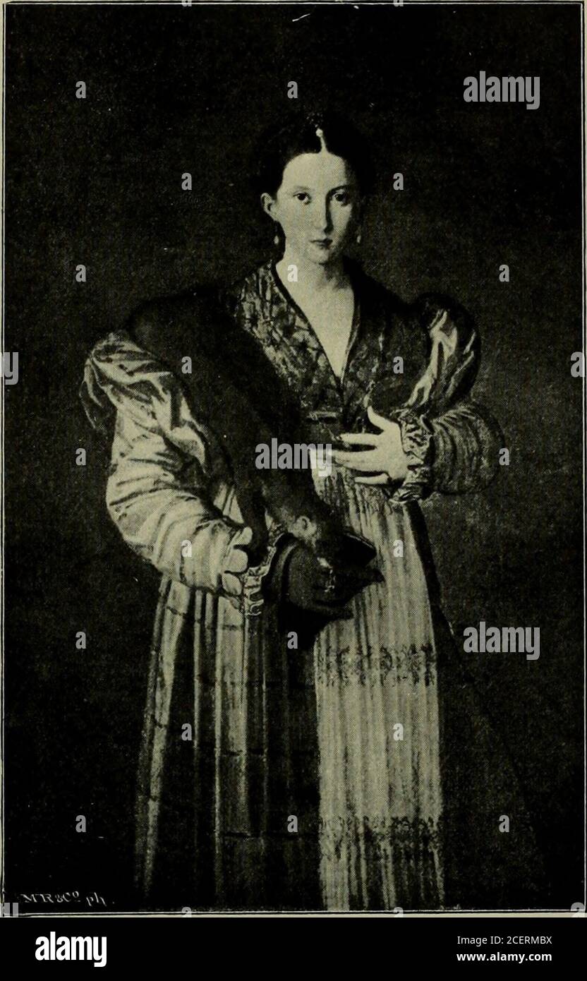 . Antonio Allegri da Correggio, la sua vita, i suoi amici, il suo tempo, nce sorsero molte dispute tra l'artista e i guardiani della chiesa. Piquito e arrabbiato, FINALMENTE PARMIGIANINO 375 lasciò Parma in prigione. Fu allora che divenne ospite di Sanvitaleat il Castello di Fontanellato, dove dipinse la volta di una sala smallroom con scene della leggenda di Diana e azione. Nel 1535 eresse il suo accordo per le decorazioni della Steccata, e qui lavorò il begano. Ma nuove cause di disputa presto sorsero, e neitherconcessioni, né l'interazione amico-ly di fuori-sider, avuti a r Foto Stock