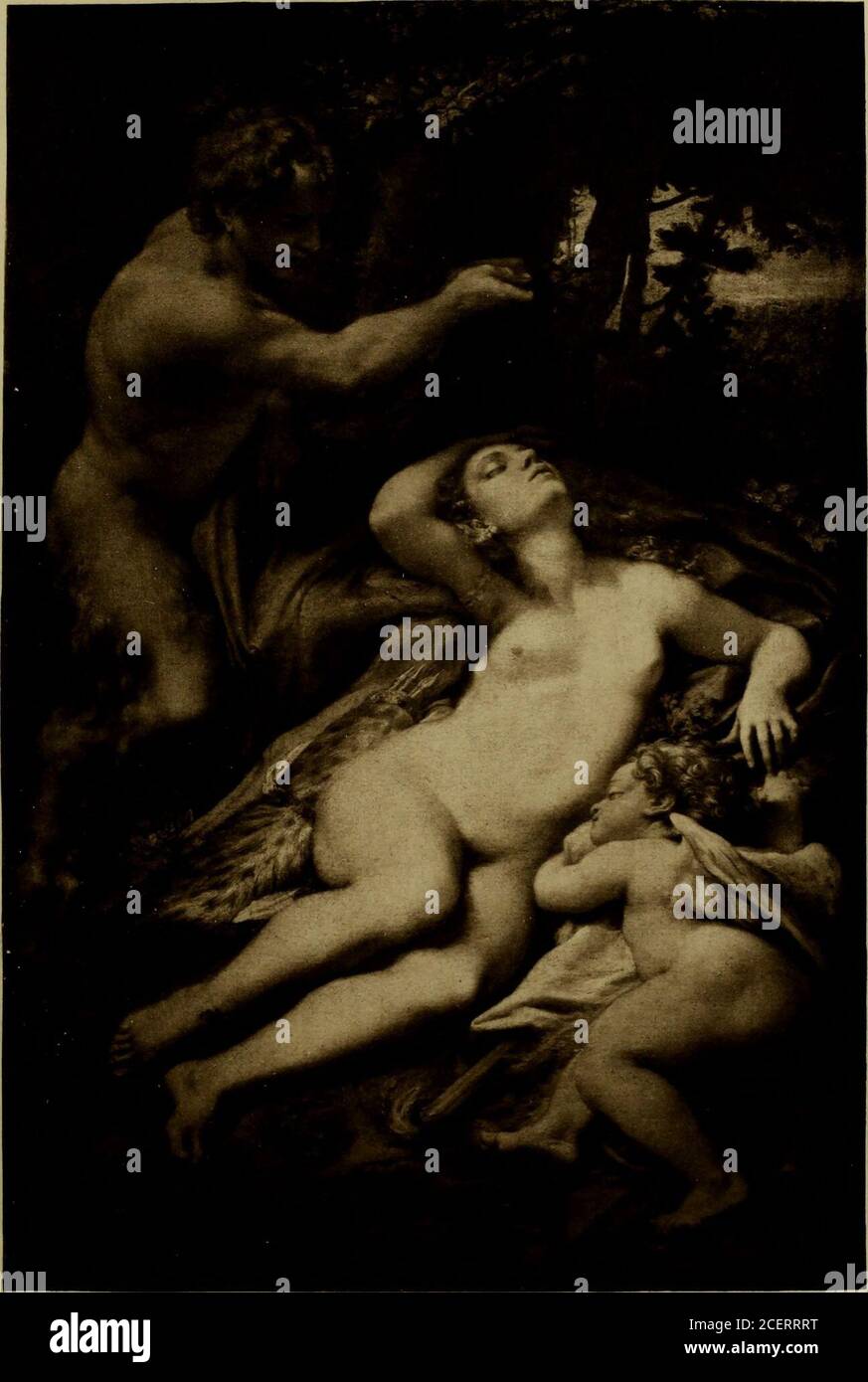 . Antonio Allegri da Correggio, la sua vita, i suoi amici e il suo tempo. STUDIO PER ANTIOPE, DI CORREGGIO. Nella Biblioteca reale, Windsor. Il suo braccio destro sostiene la testa in modo da mostrare la curva completa del collo, ombreggiata da alcune ciocche vagie dei suoi capelli lisci. L'ampio sviluppo del busto è in qualche modo curioso contrasto con ANT iope. ANTIOPE 3°3 le gambe scorciate, che hanno un aspetto leggermente ridotto.ma le difficoltà della posa sono state superate con tale novelease e vigore da eccitare l'ammirazione di artisti nelle successivegenerazioni, Rembrandt tra il numero, Foto Stock