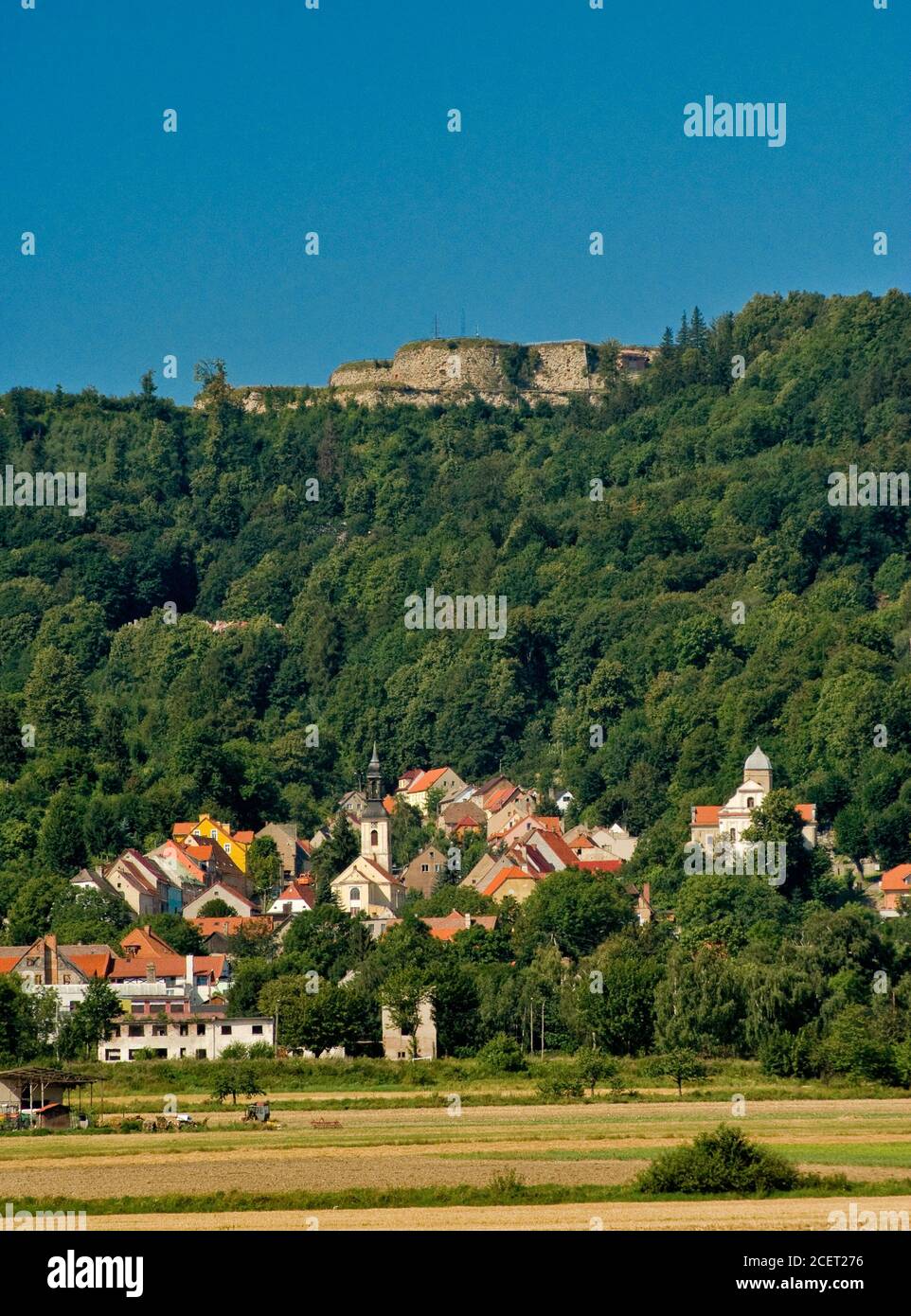 Fortezza sulla città di Srebrna Góra, bassa Slesia regione, Polonia Foto Stock