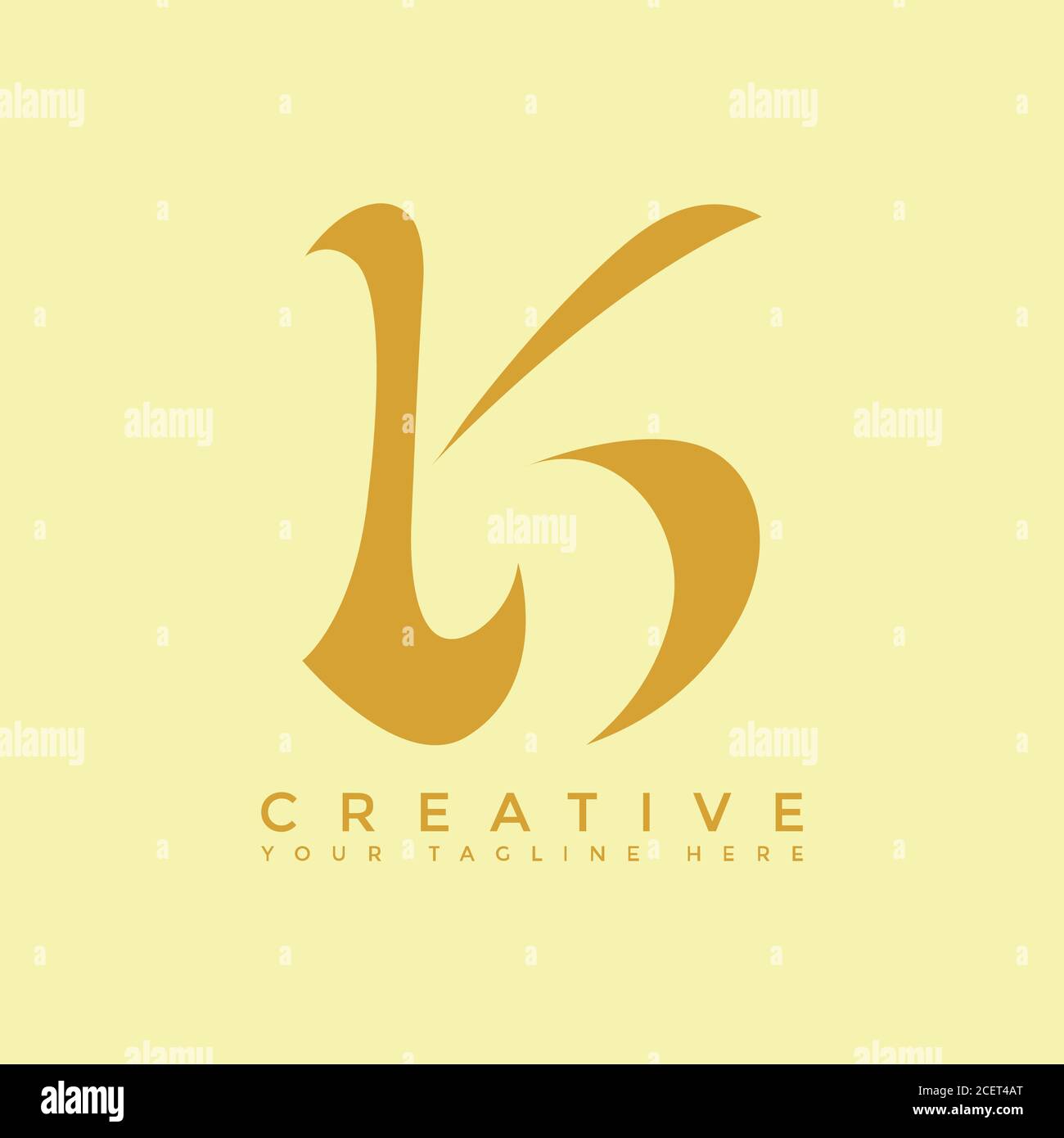 Questo è il disegno della lettera K logo con lo stile iniziale logo. Questo logo è adatto per aziende o altre attività creative di condivisione. Illustrazione Vettoriale