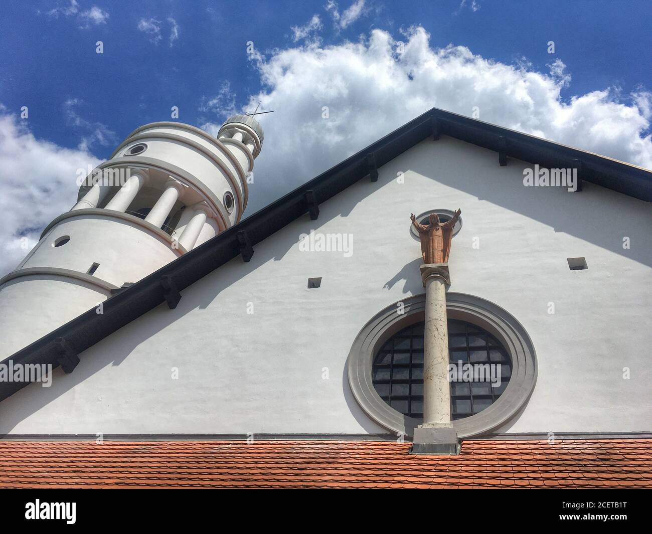 Bogojina, Chiesa dell'Ascensione, ridisegnata da Joze Plecnik, Slovenia Foto Stock