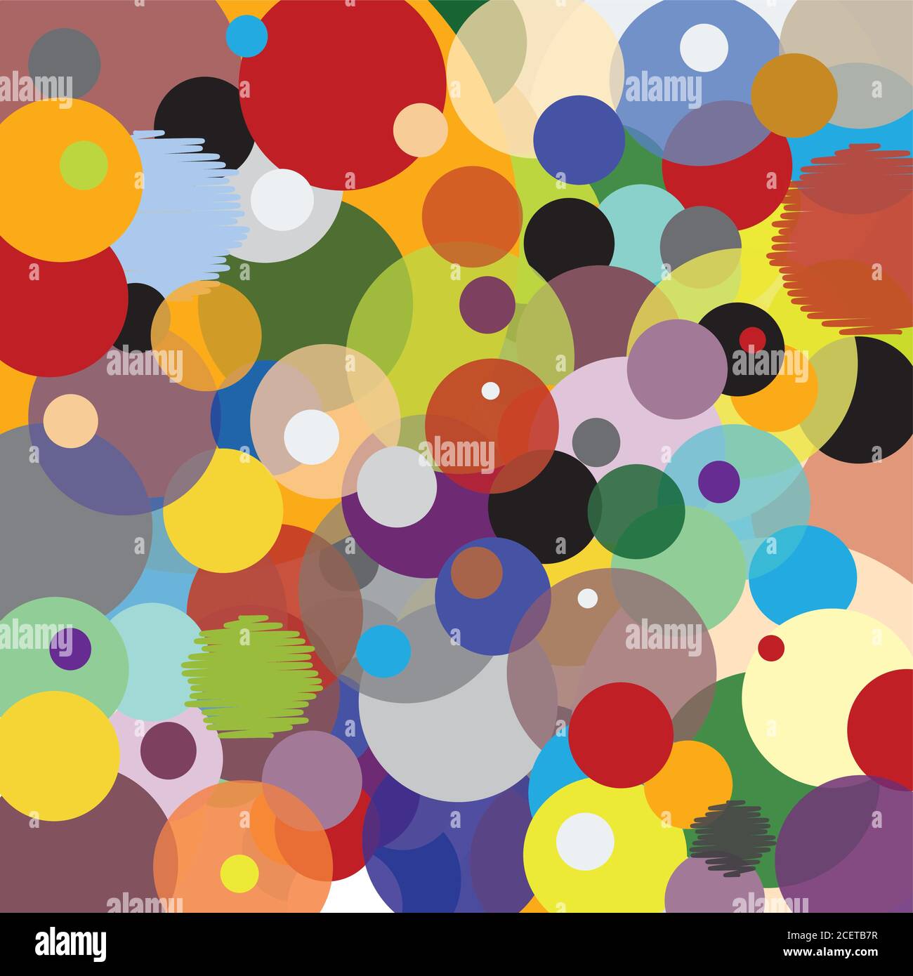 Pattern con cerchi - multicolore - gioioso accumulo Illustrazione Vettoriale