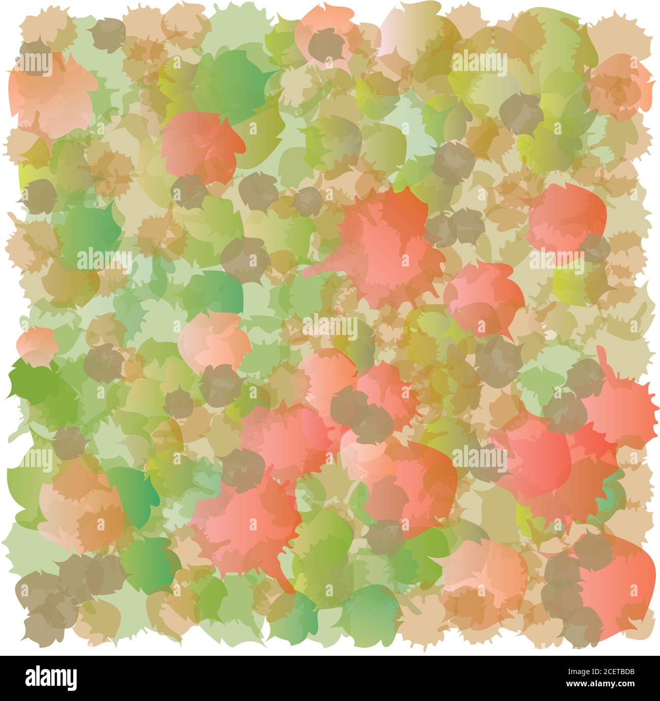 Schema puntini astratti - colori verde e arancione - accumulo Illustrazione Vettoriale