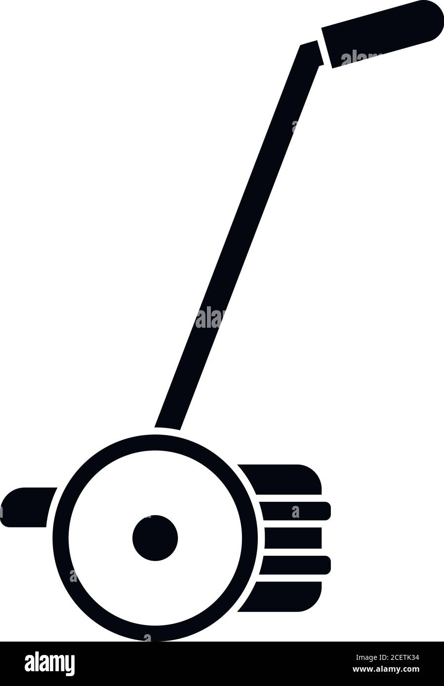 Icona del rasaerba manuale. Semplice illustrazione dell'icona vettoriale del rasaerba manuale per il web design isolato su sfondo bianco Illustrazione Vettoriale