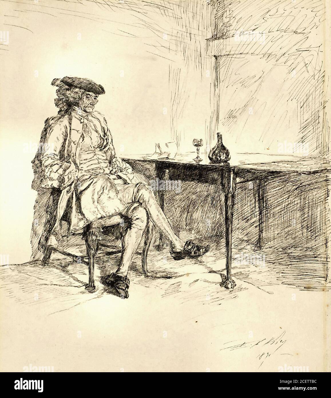 Abbey Edwin Austin - la lettera - British School - 19 ° secolo Foto Stock