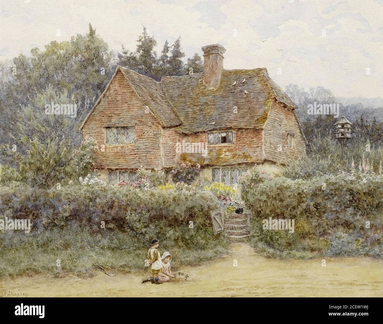 Allingham Helen - un cottage Surrey - Scuola Britannica - 19 ° secolo Foto Stock