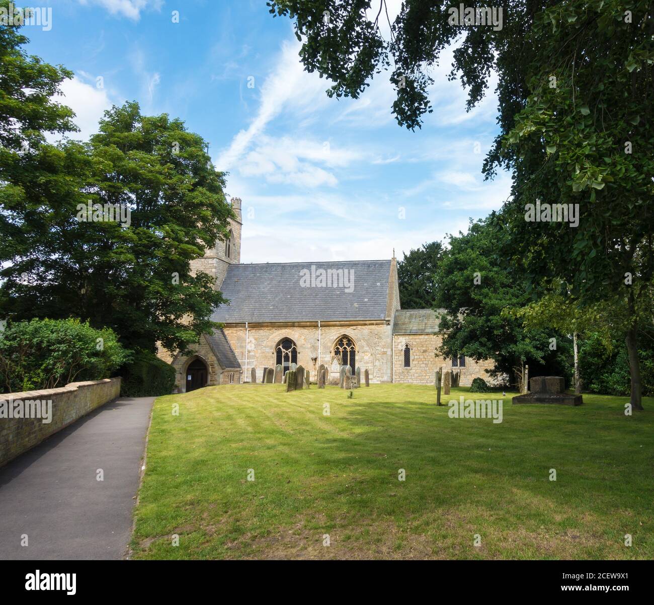 Chiesa di San Pietro e San Paolo Reepham luglio 2020 Foto Stock