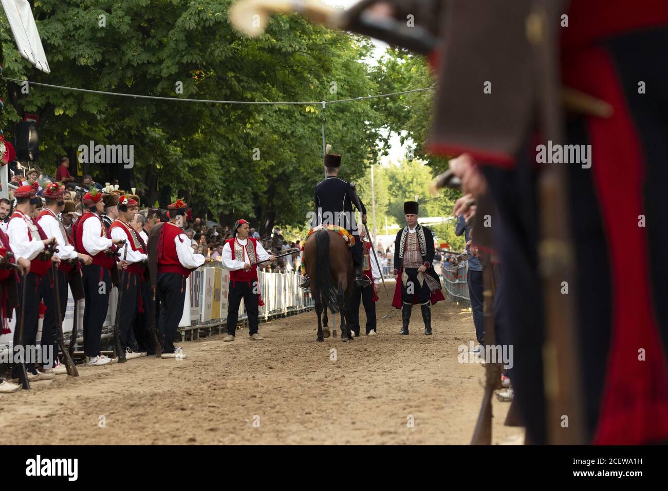 Alka alkar Sinj Croazia Festa del Cavallo Europa Foto Stock