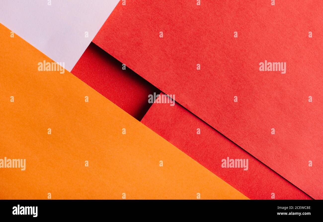 Geometria astratta colore carta trama sfondo con luce e ombra. Banner con layout di design moderno di Origami 3D minimal. Vivace e creativo quadrato colorato Foto Stock