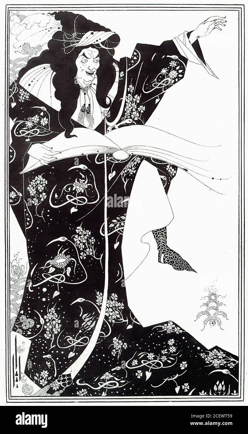 Beardsley Aubrey Vincent - Virgilius il Sorcerer - British School - 19 ° secolo Foto Stock