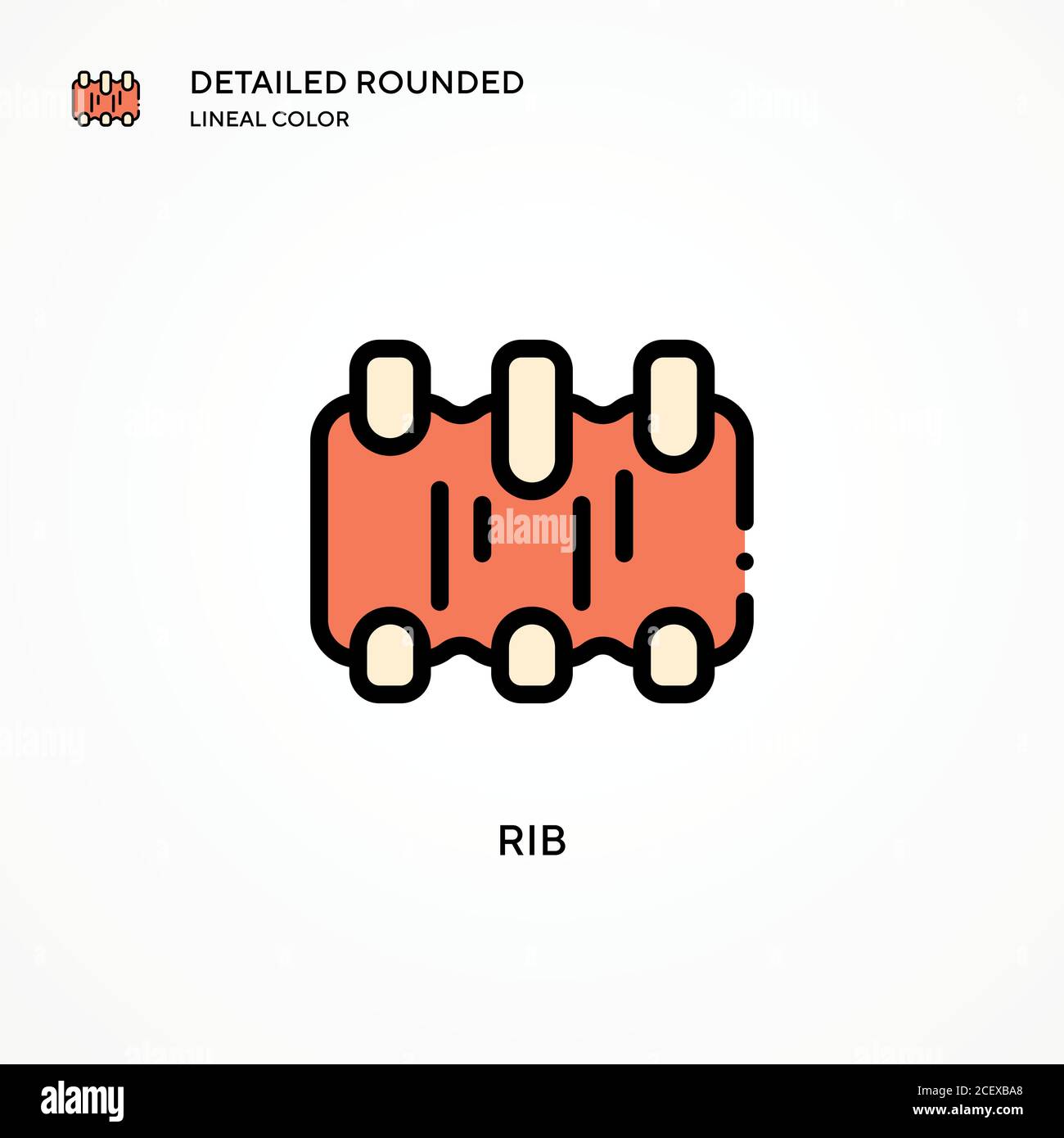 Icona vettore nervatura. Concetti moderni di illustrazione vettoriale. Facile da modificare e personalizzare. Illustrazione Vettoriale