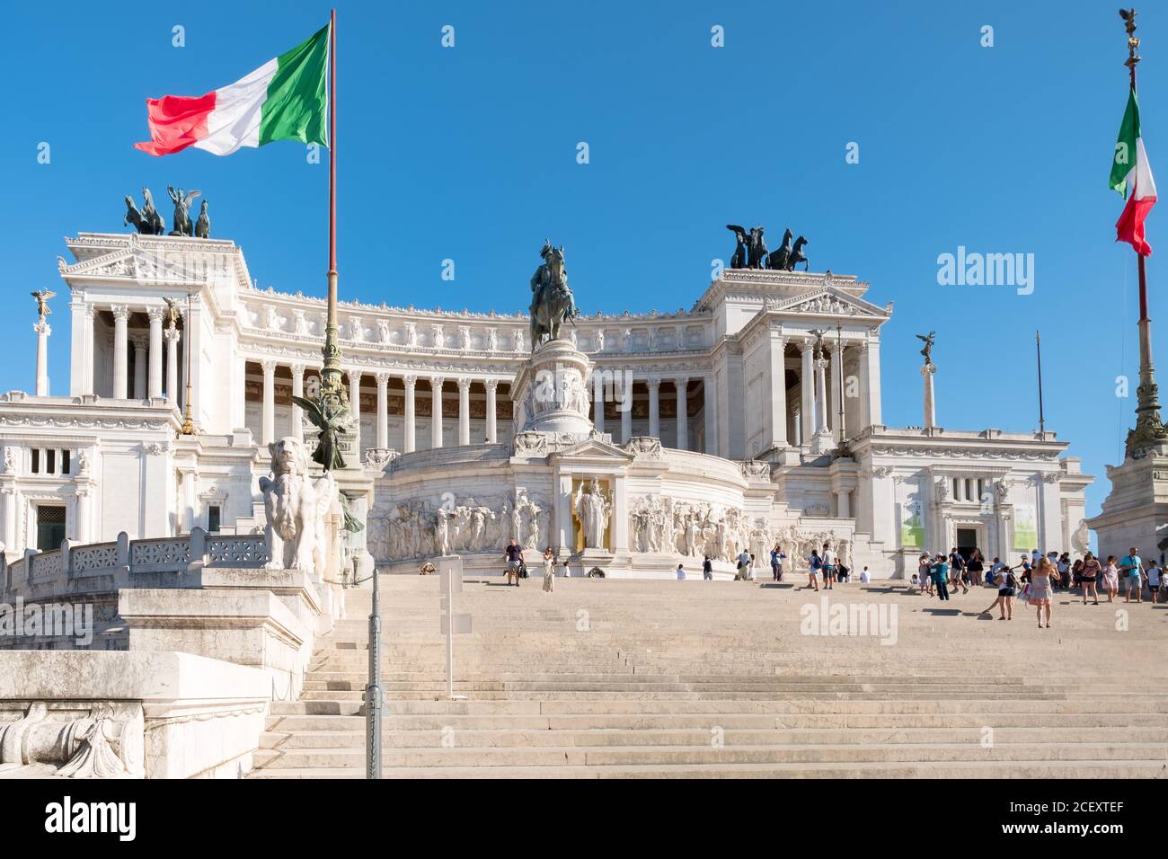 ROMA,ITALIA - LUGLIO 18,2017 : il Monumento a Vittorio Emanuele II a Roma Foto Stock