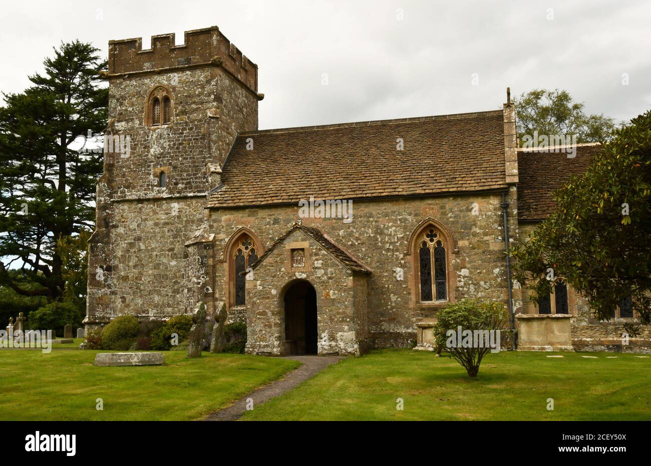 La Chiesa Anglicana di San Michele e tutti gli Angeli a Penselwood, Somerset, Inghilterra. Il grado 2 è stato costruito nel 15 ° secolo. Foto Stock