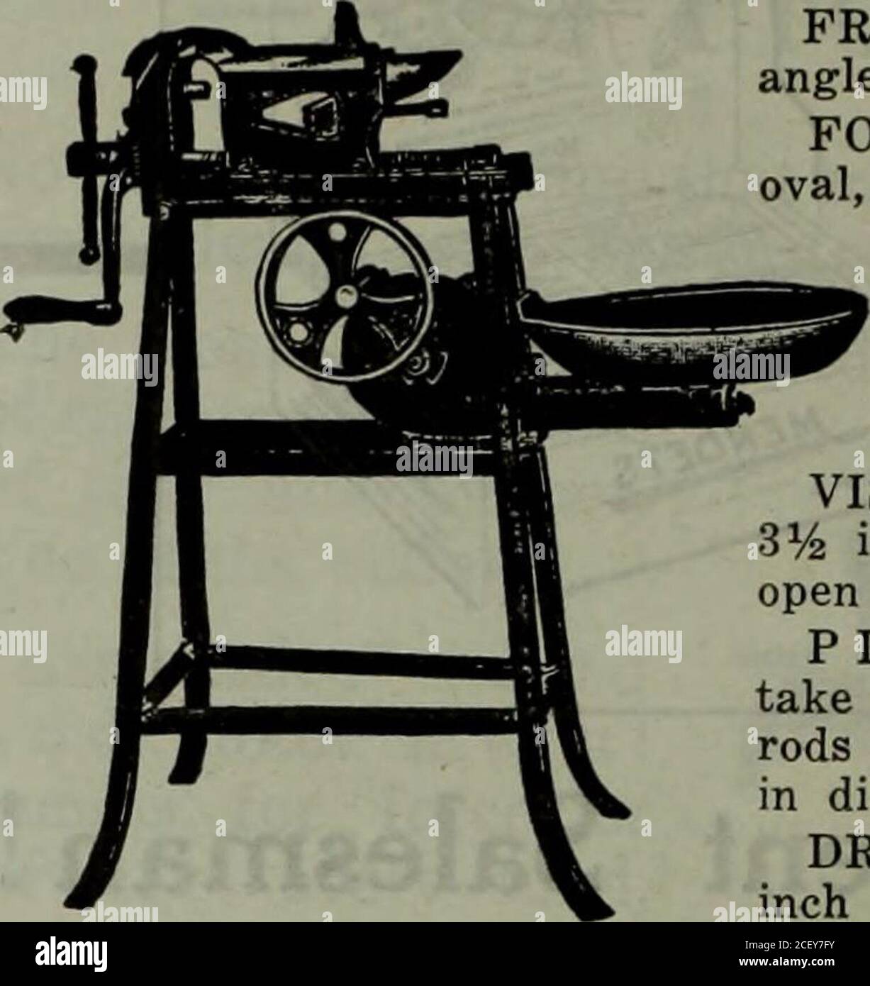 . Merchandising hardware marzo-giugno 1919. I set di chiodi Stanley J sono realizzati in acciaio per utensili di alta qualità. Entrambe le estremità temprate e temprate a olio. Particolarmente bene zigrinato, che dà al lavoratore la sicurezza quanto alla presa. f il punto che viene incontatto con il chiodo è copped ed i bordi piacevolmente arrotondati.fatto in una varietà di misure quattro pollici long.H questi sono imballati in scatole attraenti di esposizione.H dovreste averli in stock. Dimostreranno i themselvessellers. Stanley Rule & Level Co. N*w Britain, Conn. USA rappresentanti canadesi: A. McFarlane & Co., Canada. Ltd., Montreal, combinazione di Rock Island Foto Stock