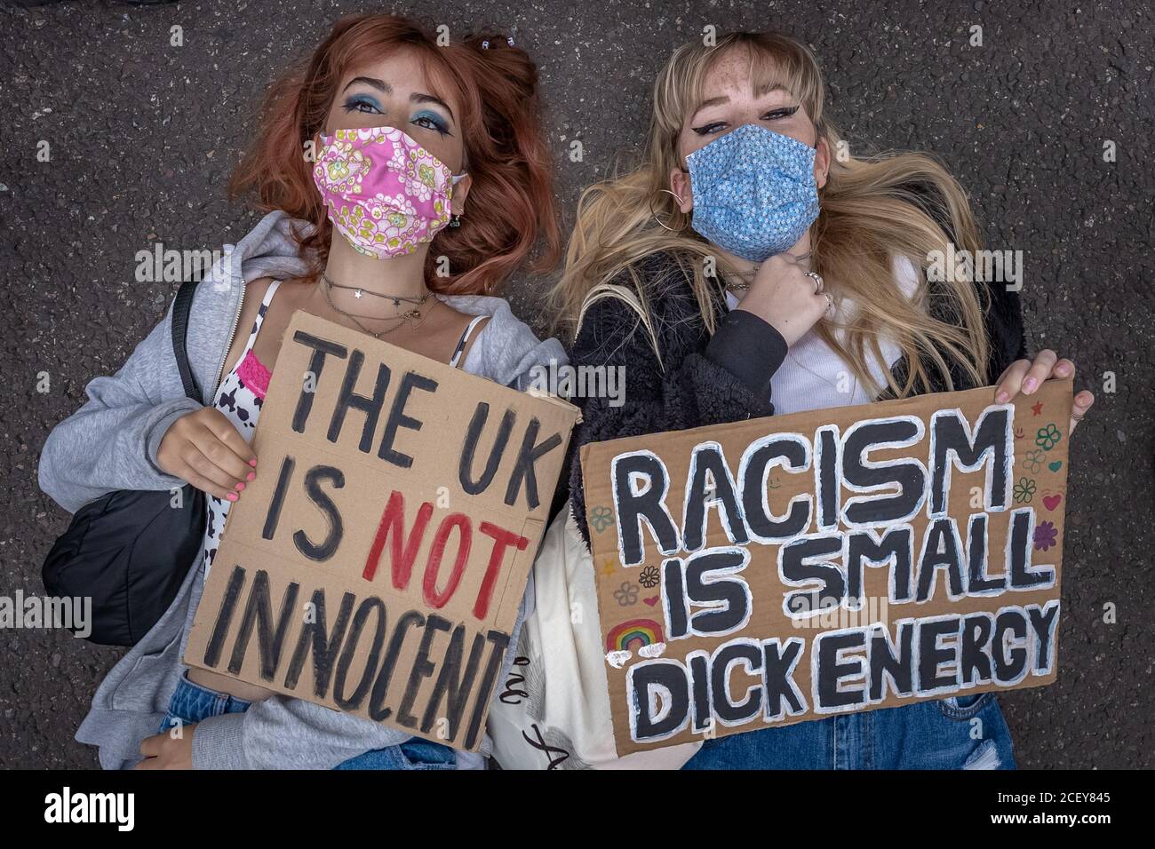 Prendendo il partito politico di iniziativa (TTIP), ispirato dal movimento Black Lives Matter, marches di protesta da Notting Hill a Londra, Regno Unito. Foto Stock