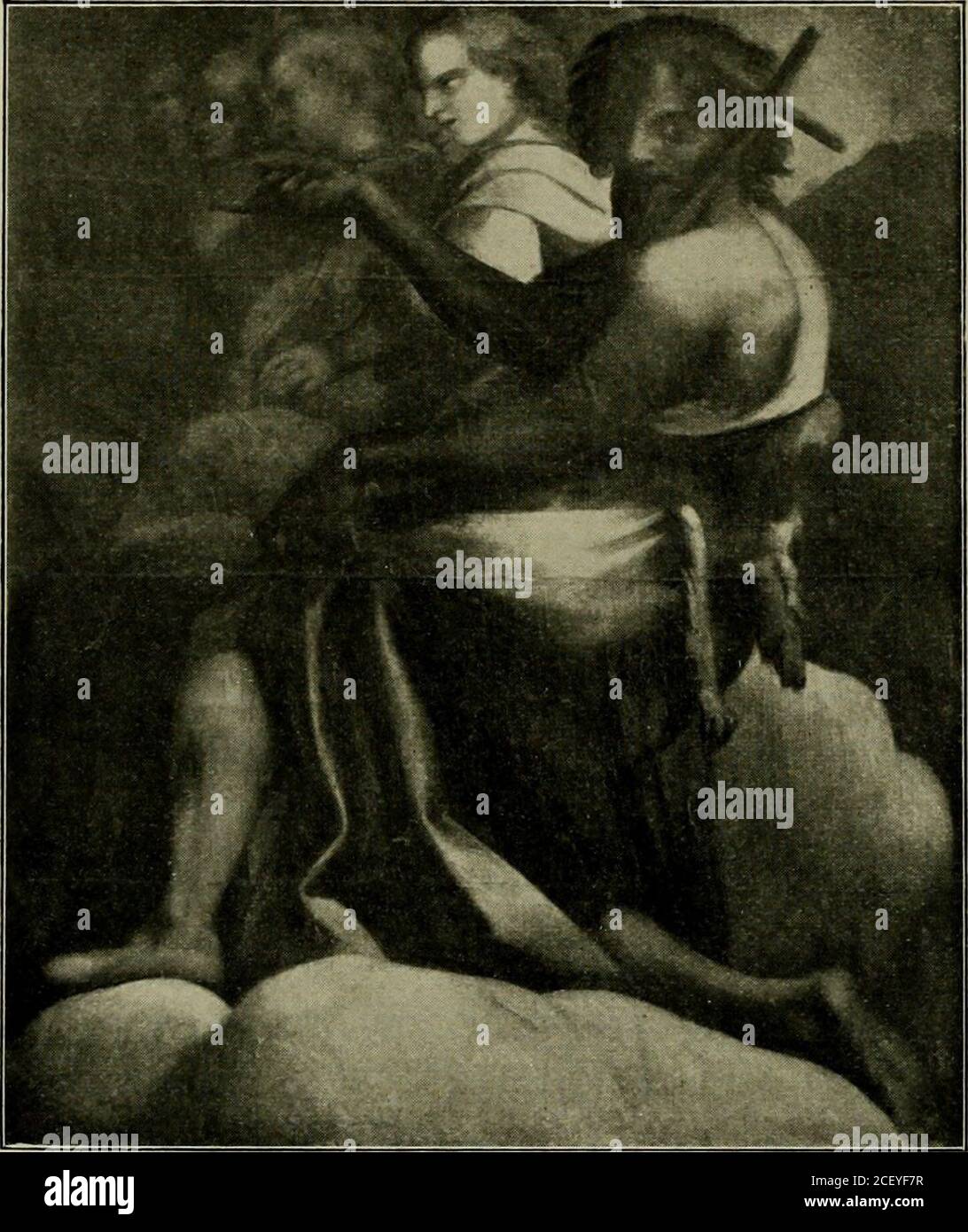 . Antonio Allegri da Correggio, la sua vita, i suoi amici, il suo tempo. k; l'atteggiamento differisce leggermente da quello della figura dipinta. Il disegno può essere identico a quello di Modena nel secolo scorso. Tiraboschi, vi. Pag. 289. 2l6 ANTONIO da CORREGGIO Mengs e Tiraboschi ci dicono che alcuni dei frammenti passedinto nelle mani di collezionisti privati, e che nel loro tempo ne erano in possesso del marchese Rondanini a Roma.1non è improbabile che questi fossero i frammenti stessi acquistati da MR. Mond alla vendita della collezione Dudley. (Cfr. Pagine v. e 139.) Cor Foto Stock