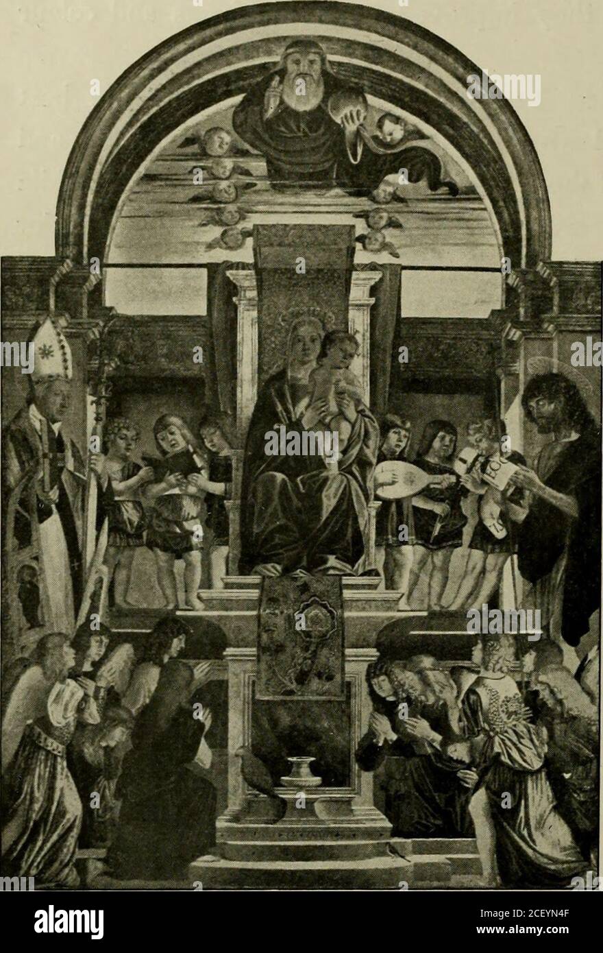 . Antonio Allegri da Correggio, la sua vita, i suoi amici e il suo tempo. Paolo, riproduisce composizioni di Raffaello, Francia, Costa, e altri, con lievi variazioni, e nella cappella di Santa Caterina imita Pinturicchio. Il Galleryparma possiede un grande copyof Leonardos LastSupper da lui. Hesought ispirazioni da molte fonti, cercando, con ogni possibile zelo e buona volontà, di assimil-are le nuove scoperta-ie d'arte, e mantenere in contatto con il thespirit dei tempi. Eppure, anche se i estetisti e gli altri di grande importanza non hanno fatto a meno del loro potere la dignità di Parma, la citywa Foto Stock