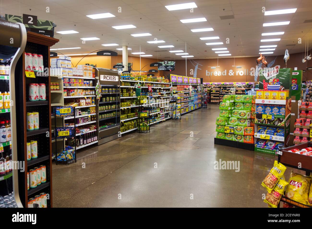 Corridoio della drogheria a Kroger Foto Stock