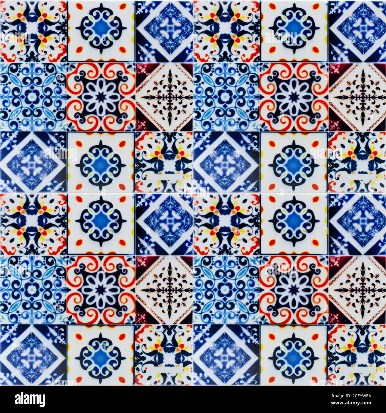 Il portogallo azulejo parete piastrelle Foto Stock