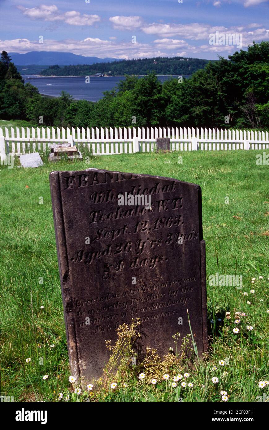 Buena Vista cimitero, Port Gamble, Washington Foto Stock