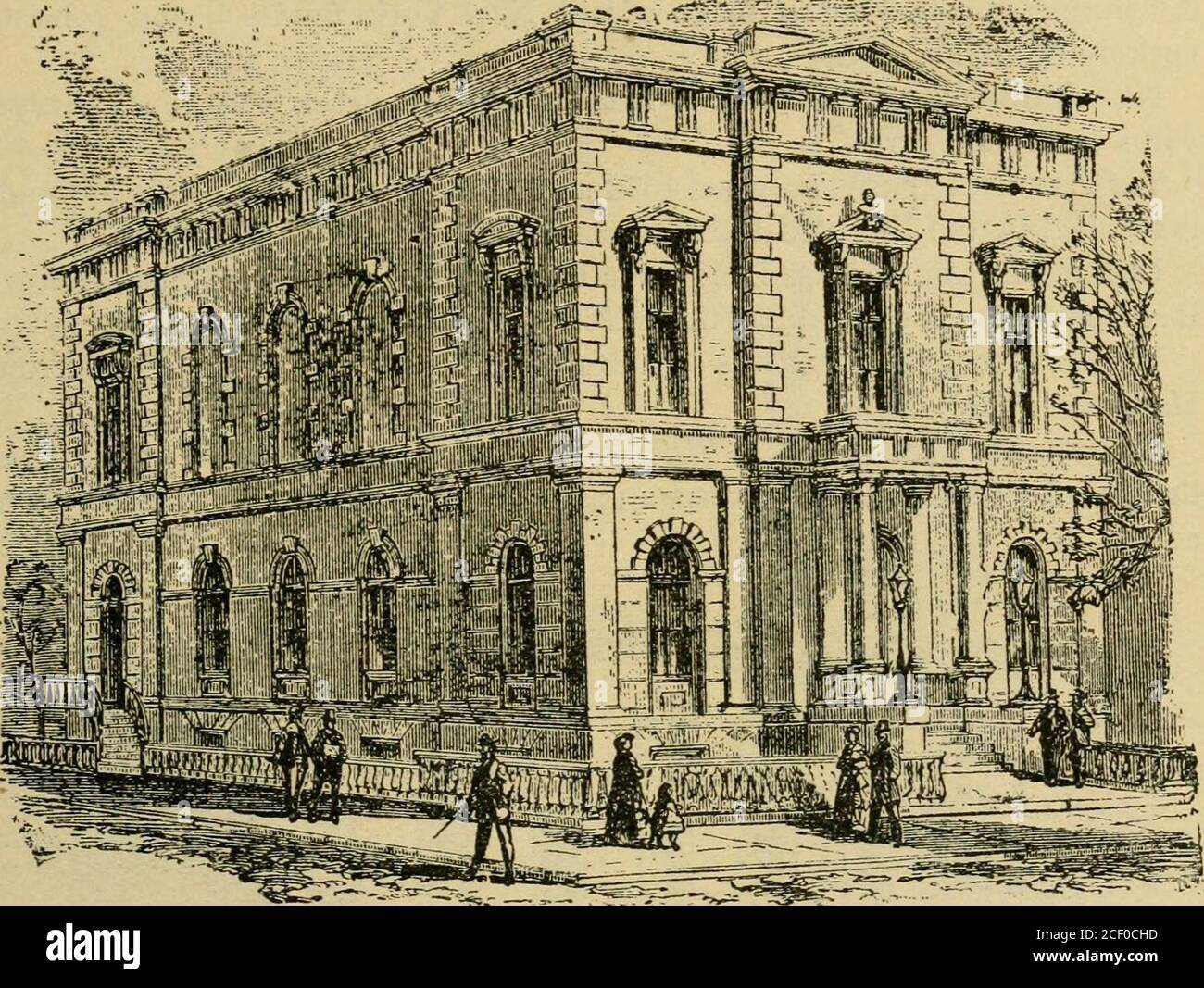 . Città di New York e dintorni illustrati. Una guida descrittiva ai luoghi di interesse. Sala Tammany. CIMITERI. Il seguente è un elenco dei principali cimiteri vicino a New York : Calvario Cemetery (cattolico romano), situato su Long Island, twomiles da Greenpoint o Hunters Point Ferries, è accessibile dalla linea BordenAvenue di auto a cavallo da Tlie Thirty-Fourth Street o dalla Long is-Land Railway. Il Cimitero di Cypress Hills contiene sette ettari circa di mansomelylaid. Qui è il cimitero nazionale per i soldati uccisi nella guerra civile. Accessibile da Brooklyn con auto a cavallo dalla ferrie Foto Stock