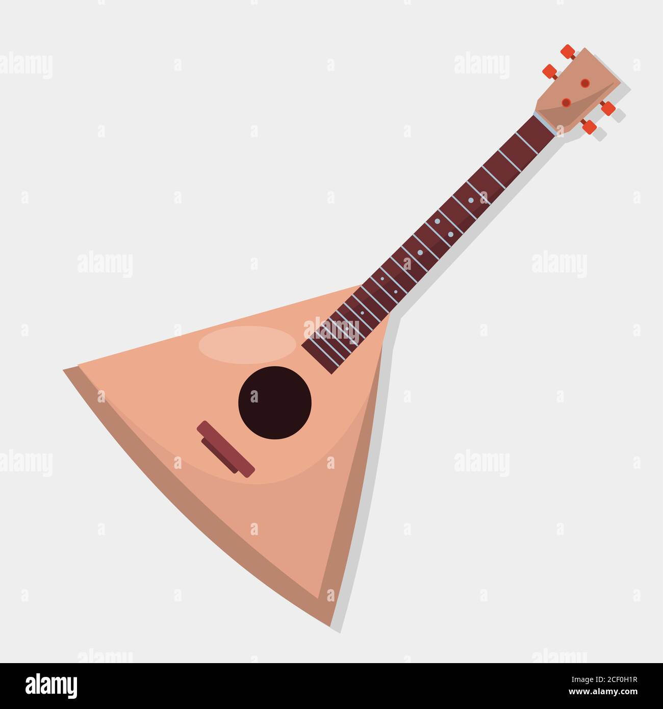 balalaika strumento musicale isolato vettore illustrazione Illustrazione Vettoriale
