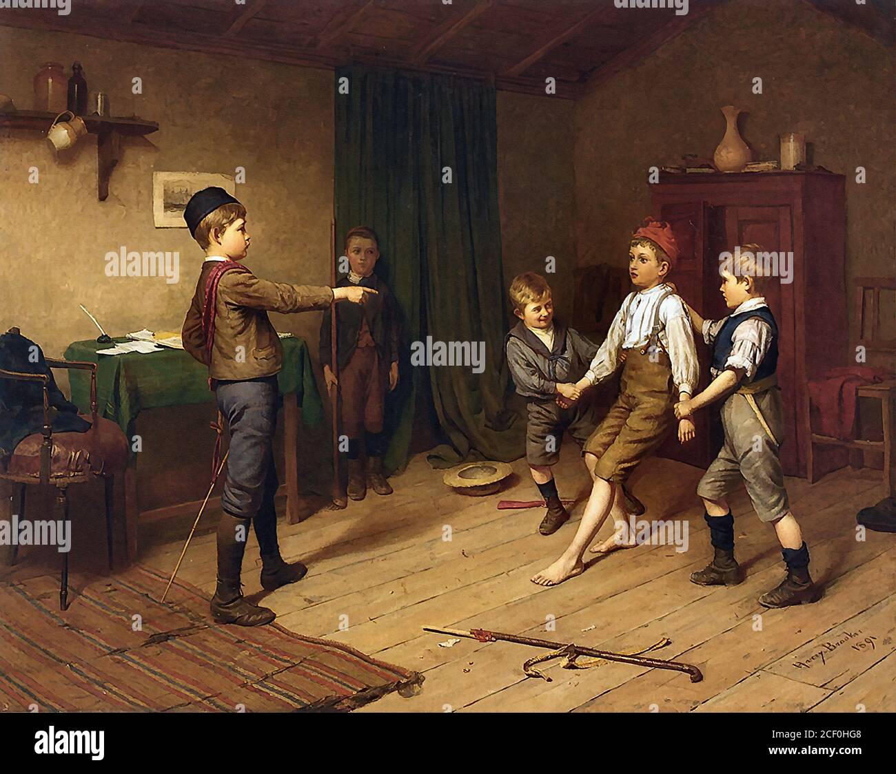 Brooker Harry - Corte dei canguri - Scuola Britannica - 19 Secolo Foto Stock