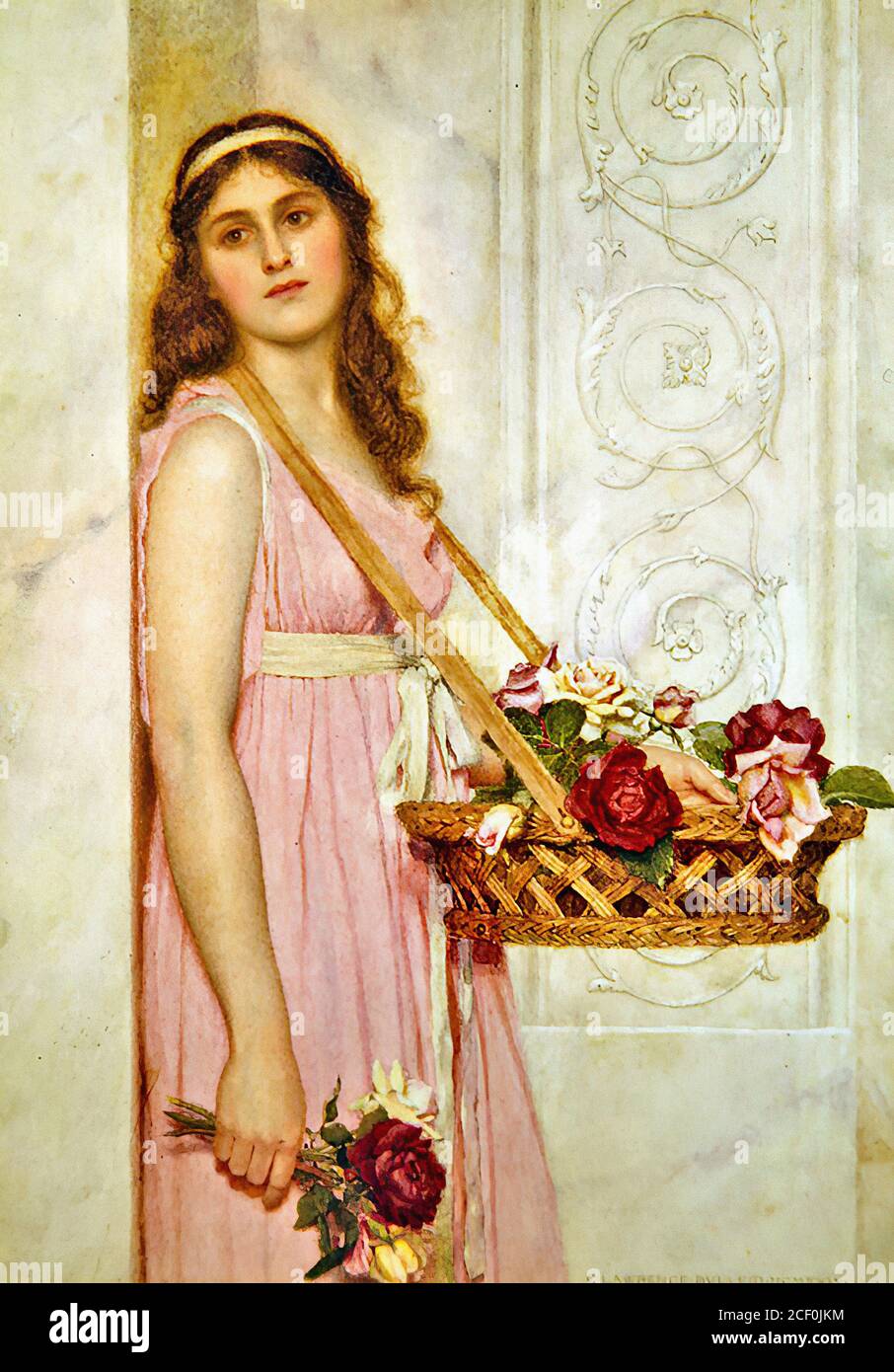 Bulleid George Lawrence - The Flower Seller - British School - 19 ° secolo Foto Stock