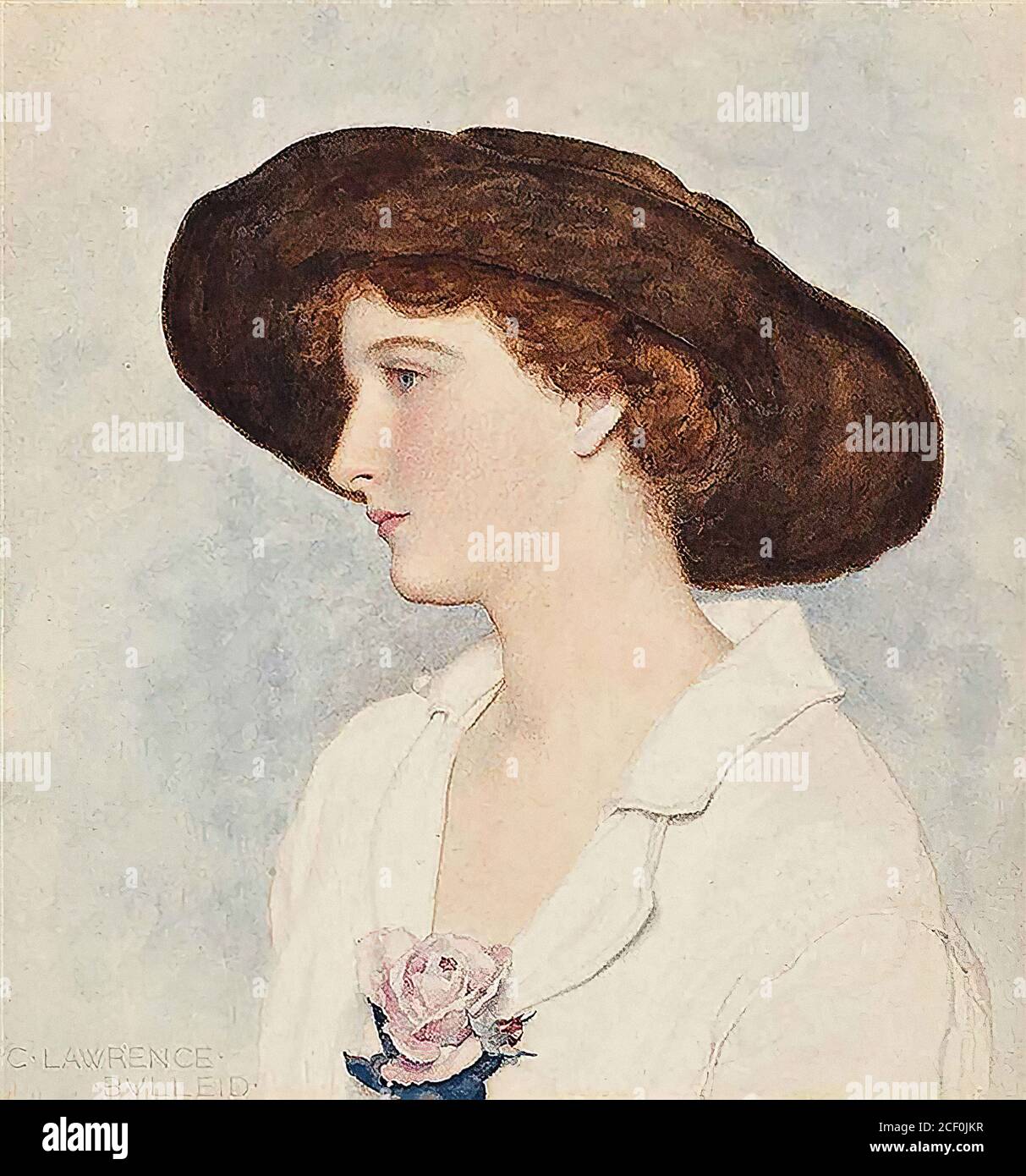 Bulleid George Lawrence - figlia del Vicario - British School - 19 ° secolo Foto Stock