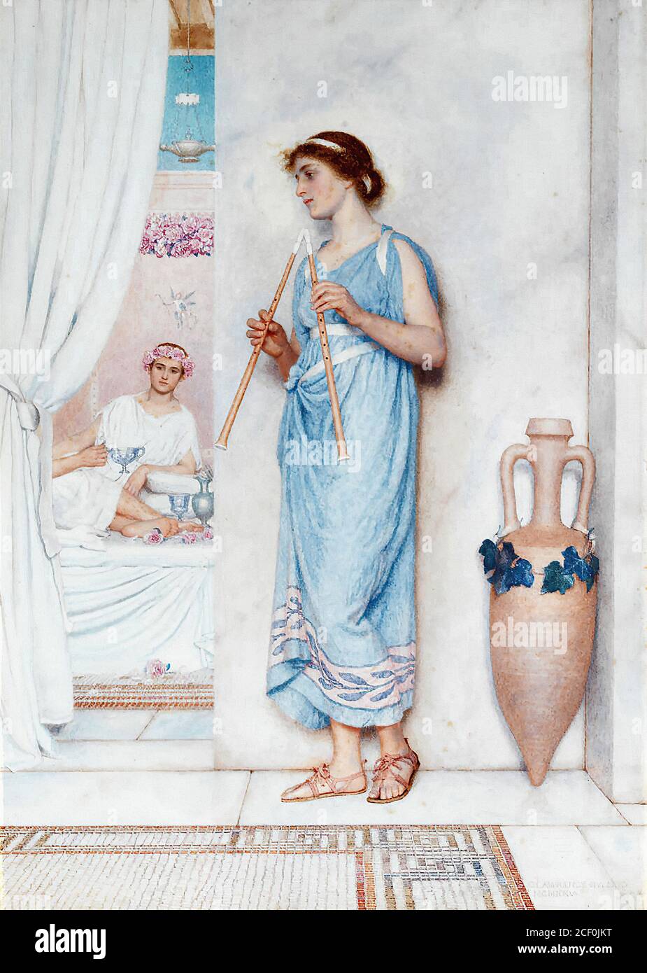 Bulleid George Lawrence - il giocatore di flauto - Scuola Britannica - 19 ° secolo Foto Stock