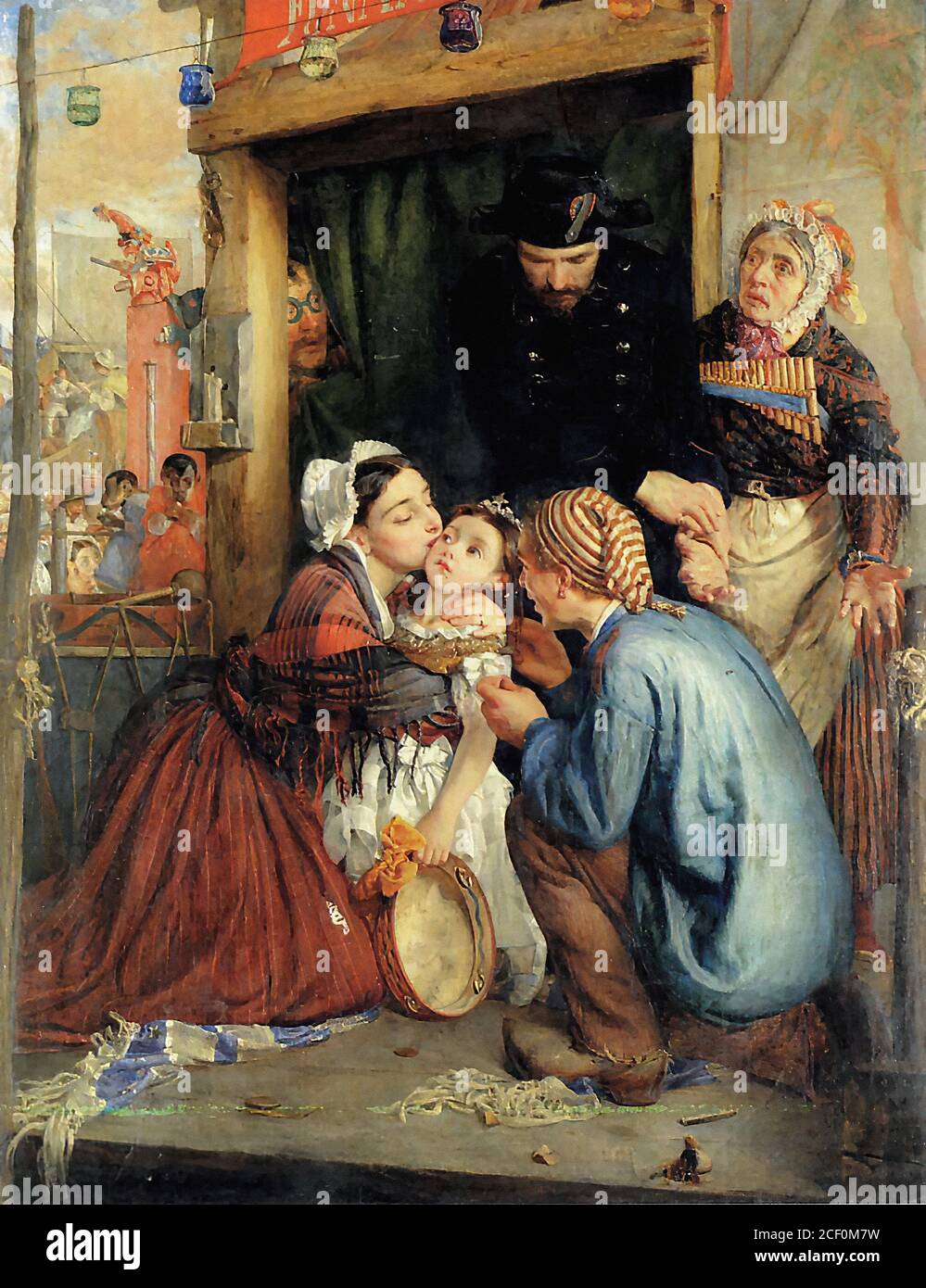 Calderon Philip Hermogenes - i contadini francesi trovano il loro bambino rubato 1 - British School - 19 ° secolo Foto Stock