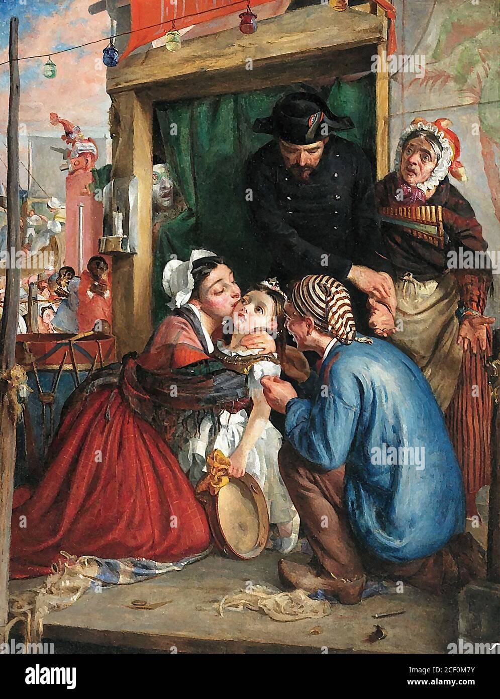 Calderon Philip Hermogenes - i contadini francesi trovano il loro bambino rubato 2 - British School - 19 ° secolo Foto Stock