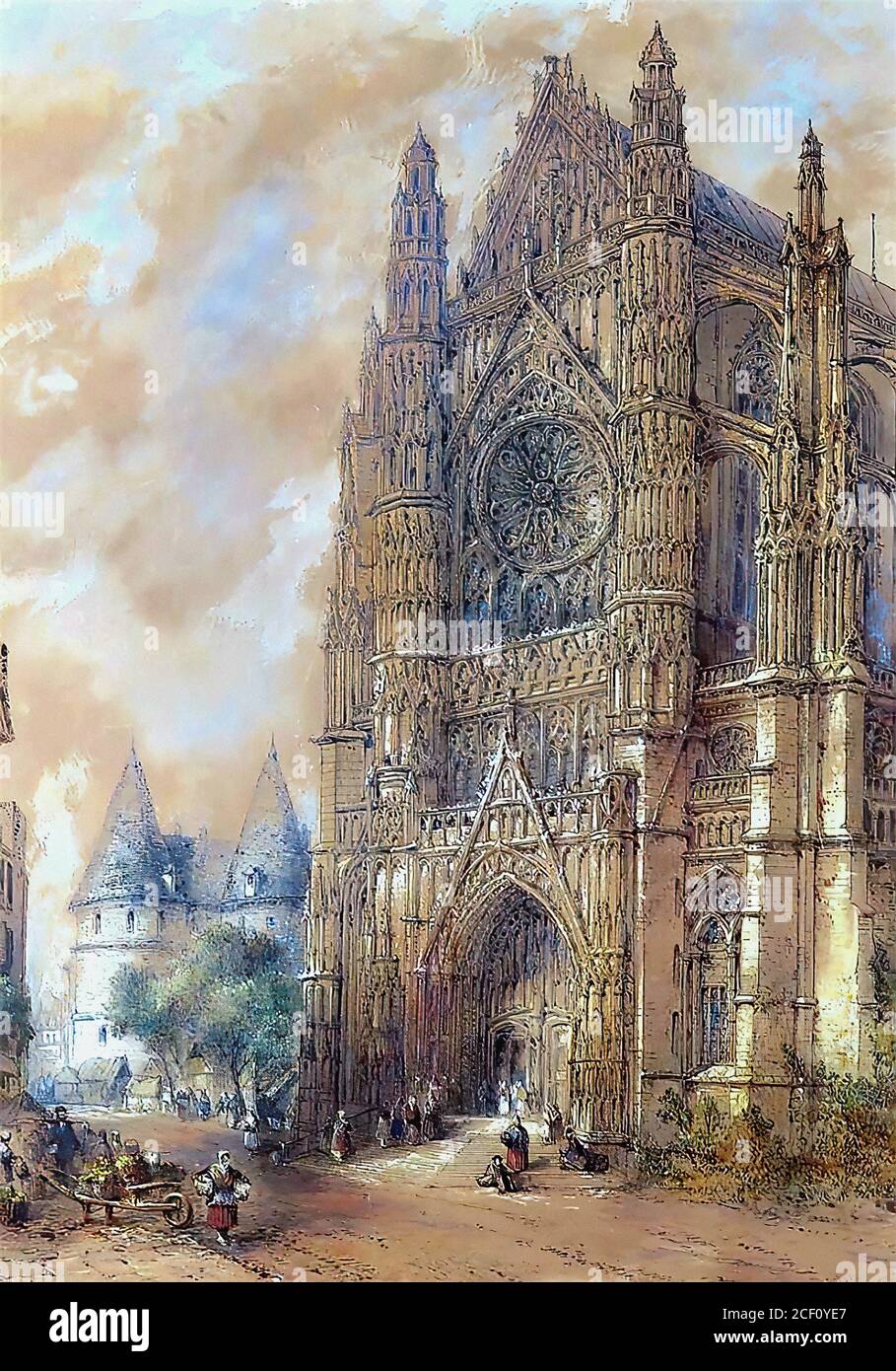 Dibdin Thomas Colman - Cattedrale di Beauvais - Scuola Britannica - 19 ° secolo Foto Stock