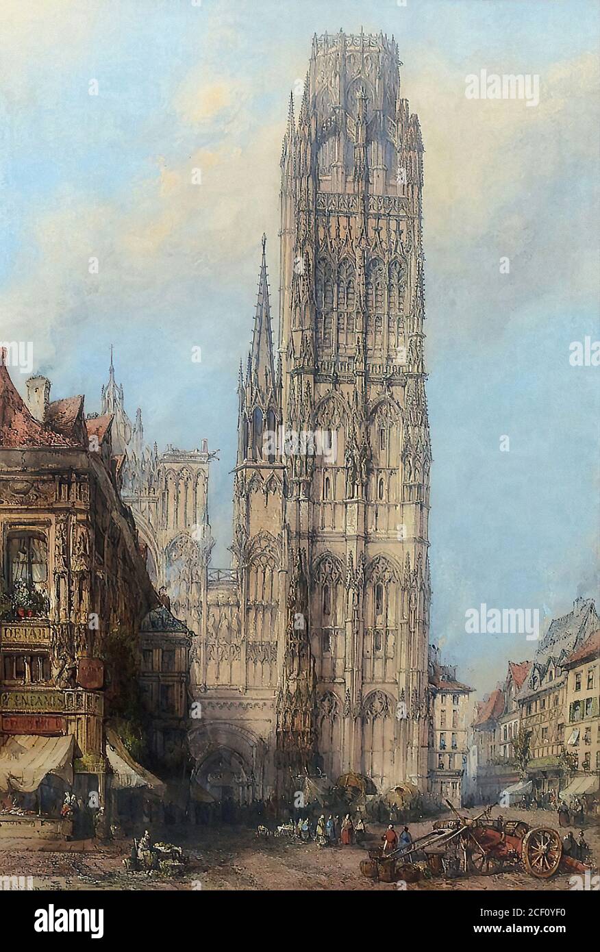 Dibbdin Thomas Colman - Rouen 2 - Scuola Britannica - 19 ° secolo Foto Stock