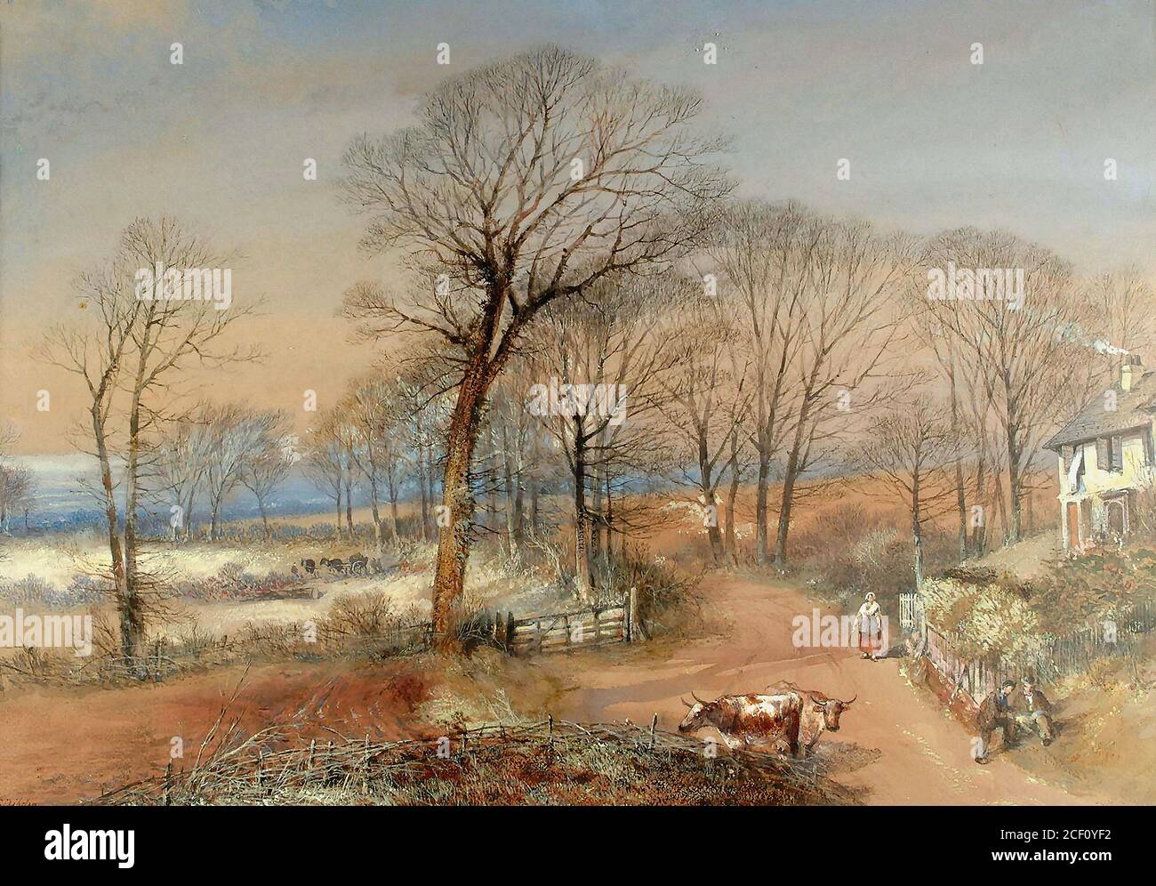 Dibdin Thomas Colman - la campagna in autunno - inglese Scuola - 19 ° secolo Foto Stock