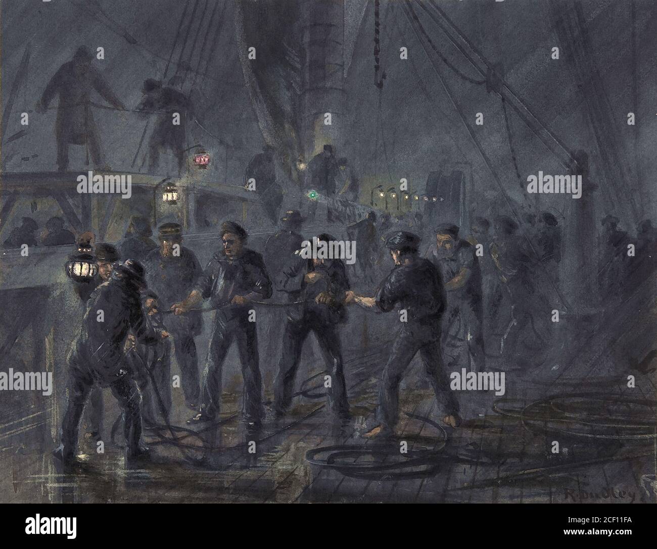 dudley, robert charles - 8 settembre a Heart's Content, il giorno della conclusione di successo del lavoro Foto Stock