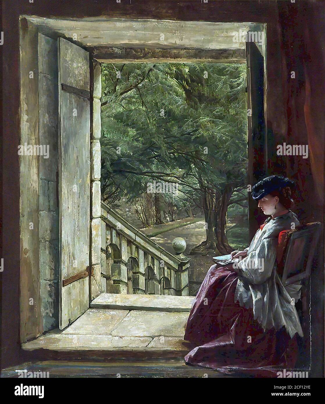 Elmore Alfred - la porta di Dorothy Vernon Haddon Hall - British Scuola - 19 ° secolo Foto Stock