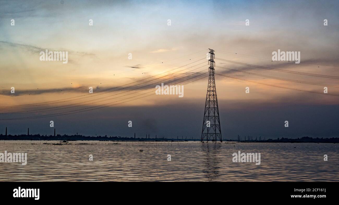 Trasferimento di elettricità Foto Stock