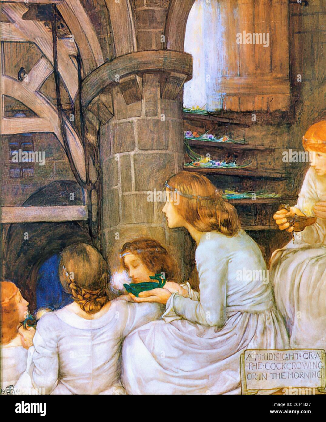 Fortescue-Brickdale Eleanor - la vergini saggia e sciocco - britannico Scuola - 19 ° secolo Foto Stock