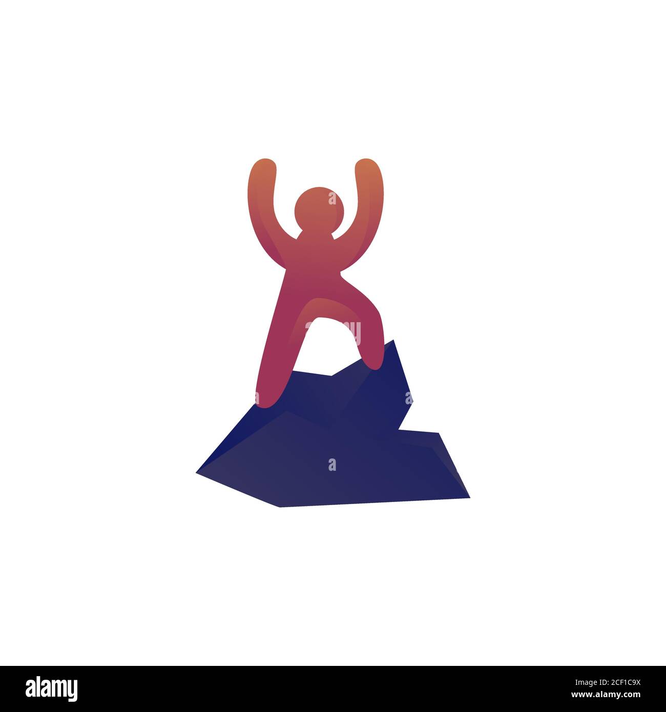 illustrazione del modello di disegno vettoriale climber Illustrazione Vettoriale