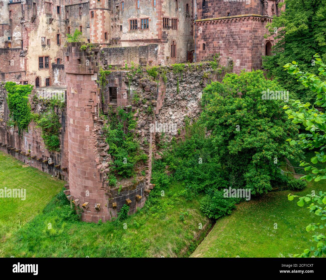 Il castello di Heidelberg è stato sestato in Germania Foto Stock