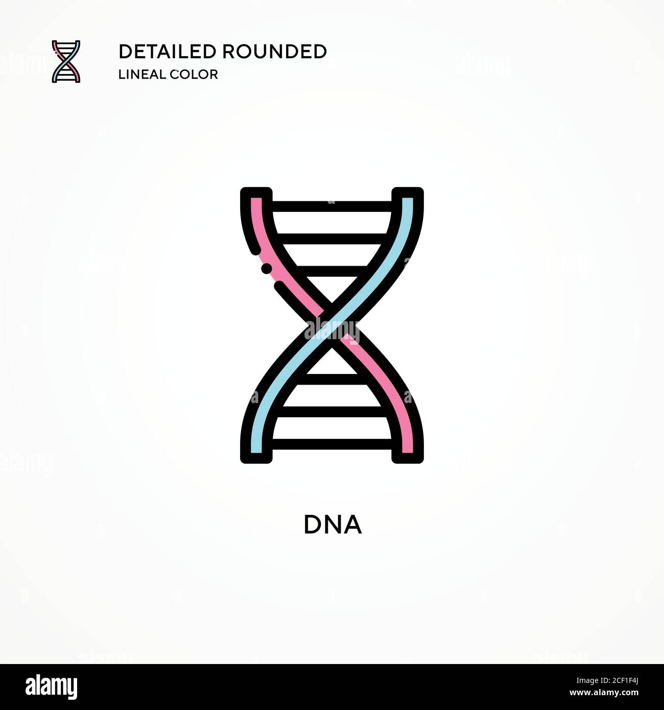 Icona vettore DNA. Concetti moderni di illustrazione vettoriale. Facile da modificare e personalizzare. Illustrazione Vettoriale