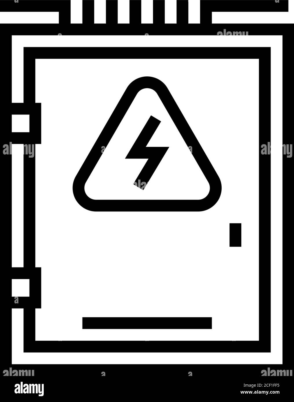 illustrazione vettoriale dell'icona della linea della scatola elettrica Illustrazione Vettoriale