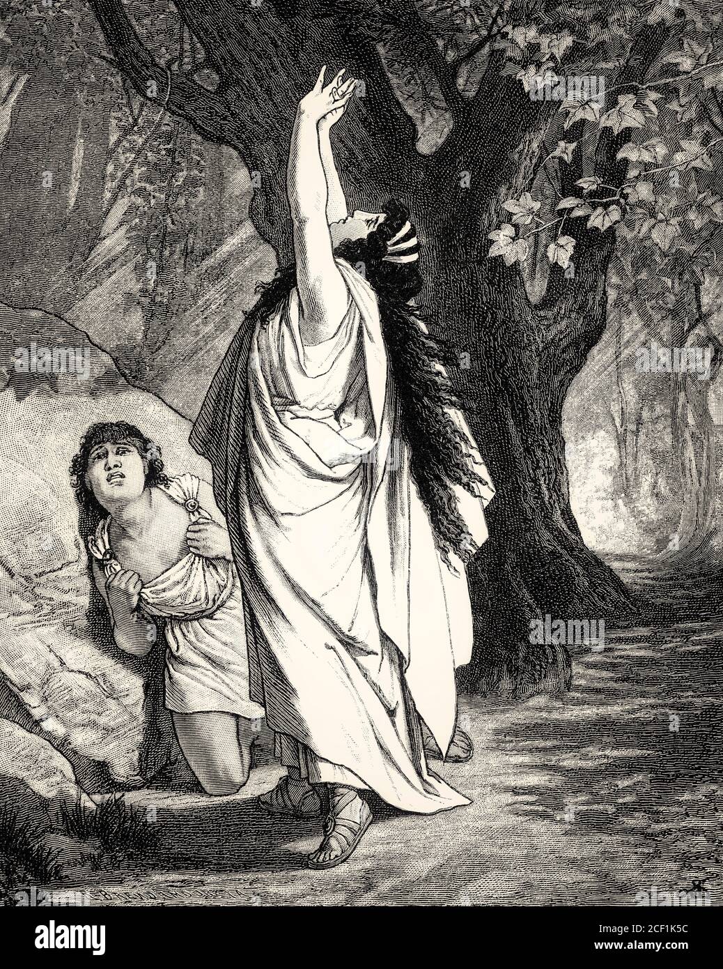 ATTO III., SCENA II., Ifigenia, Orestes, scena di Iphigenia in Tauris, Johann Wolfgang von Goethe Foto Stock