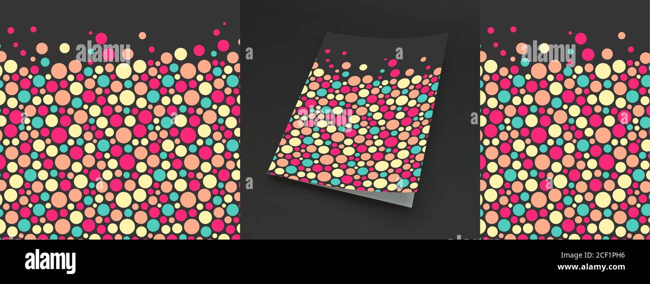 Abstract sfondo con cerchi di colore. Notebook modello di copertura. Illustrazione Vettoriale. Illustrazione Vettoriale