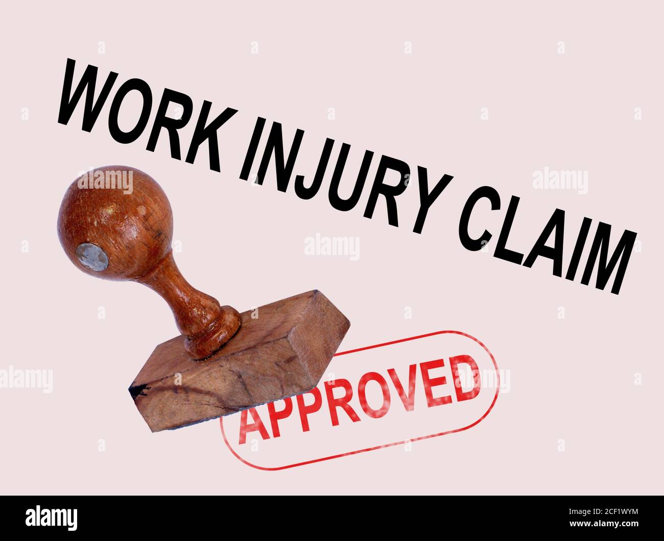 Richiesta di rimborso per lesioni da lavoro approvata che mostra le spese mediche rimborsate. Foto Stock