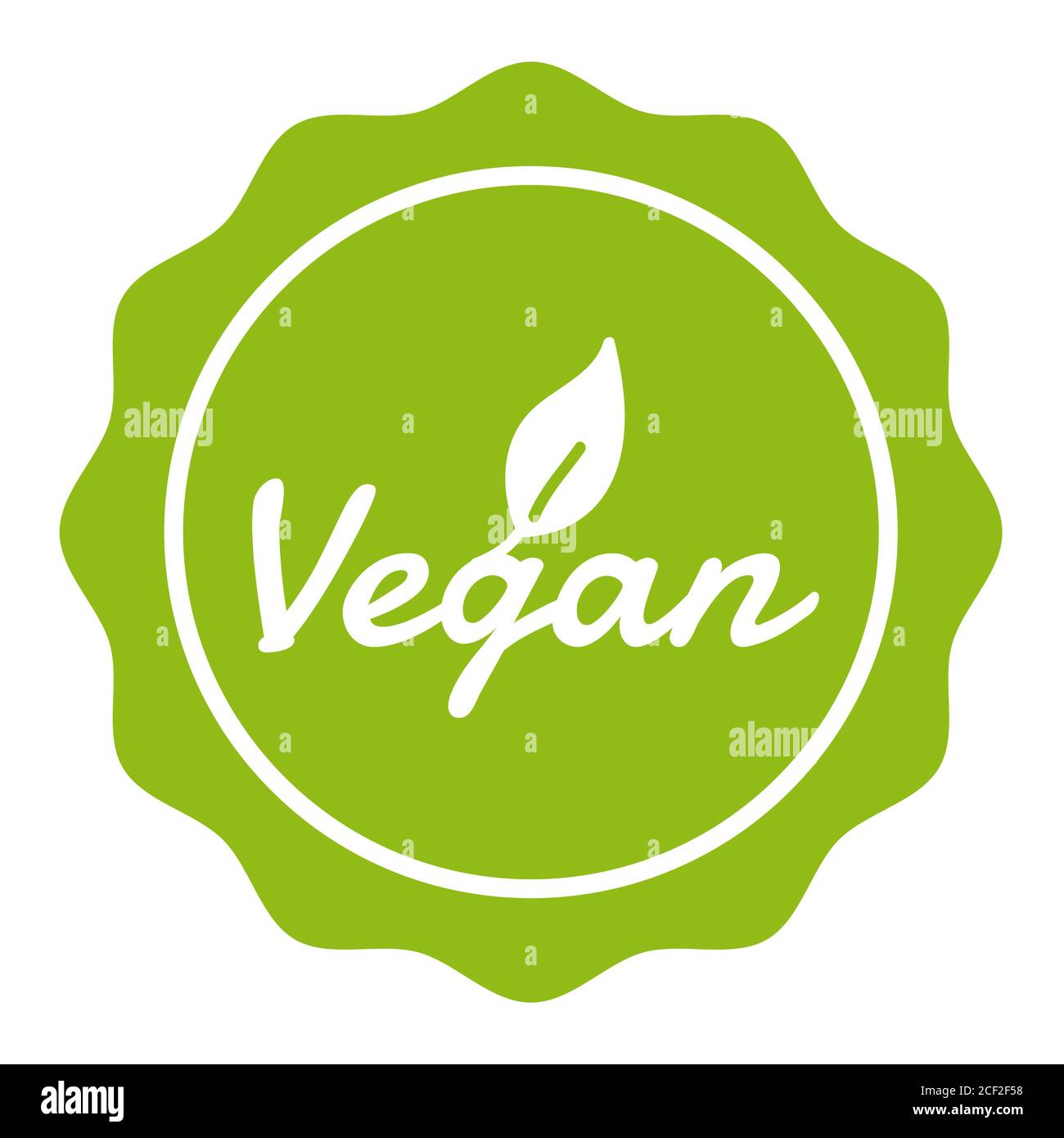 Tasto vegan - Vegetarisch Siegel Foto Stock