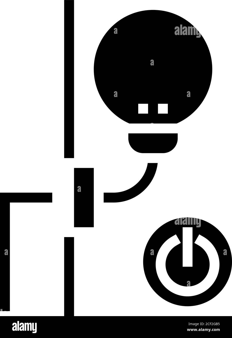 immagine vettoriale dell'icona glyph dell'installazione di sconce Illustrazione Vettoriale