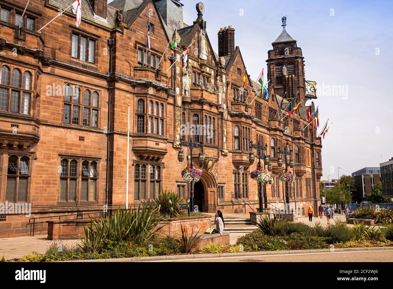 Regno Unito, Inghilterra, Coventry, Council House, primo edificio civico in stile Tudor C20 Foto Stock